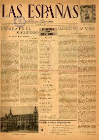 Las Españas : revista literaria (México, D.F.). Año I, núm. 1, octubre de 1946 | Biblioteca Virtual Miguel de Cervantes