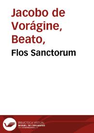 Flos sanctorum | Biblioteca Virtual Miguel de Cervantes