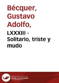 LXXXIII - Solitario, triste y mudo | Biblioteca Virtual Miguel de Cervantes