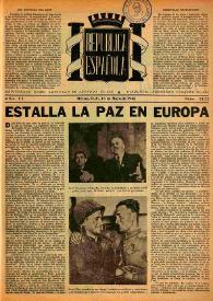 República Española. Año II, núm. 21-22, 15 de mayo de 1945 | Biblioteca Virtual Miguel de Cervantes