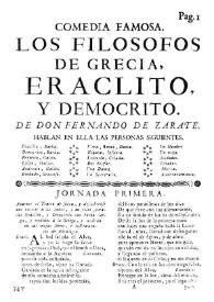 Los dos filosofos de Grecia [1663] / de don Fernando de Zarate | Biblioteca Virtual Miguel de Cervantes
