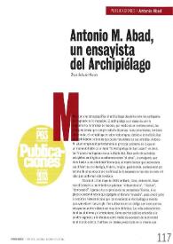 Antonio M. Abad, un ensayista del Archipiélago / Salvador García | Biblioteca Virtual Miguel de Cervantes