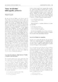 Tirso de Molina: bibliografía primaria / Miguel Zugasti | Biblioteca Virtual Miguel de Cervantes