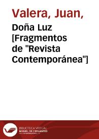 Doña Luz / Juan Valera | Biblioteca Virtual Miguel de Cervantes
