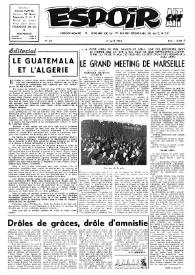 Espoir : Organe de la VIª Union régionale de la C.N.T.F. Num. 67, 14 avril 1963 | Biblioteca Virtual Miguel de Cervantes
