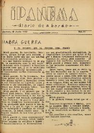 Ipanema : diario de a bordo. Núm. 18, 30 de junio de 1939 | Biblioteca Virtual Miguel de Cervantes