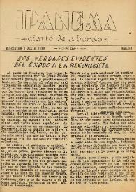 Ipanema : diario de a bordo. Núm. 23, 5 de julio de 1939 | Biblioteca Virtual Miguel de Cervantes