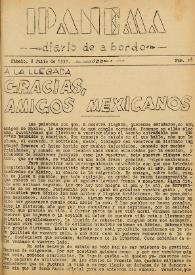 Ipanema : diario de a bordo. Núm. 26, 8 de julio de 1939 | Biblioteca Virtual Miguel de Cervantes