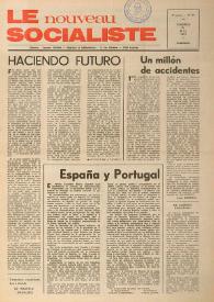 Le Nouveau Socialiste. 3e Année, numéro 53, vendredi 31 mai 1974 | Biblioteca Virtual Miguel de Cervantes