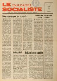 Le Nouveau Socialiste. 3e Année, numéro 54, samedi 15 juin 1974 | Biblioteca Virtual Miguel de Cervantes