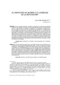 El concepto de acción y el lenguaje de la imputación / Juan Pablo Mañalich R. | Biblioteca Virtual Miguel de Cervantes