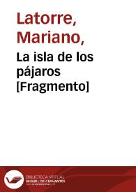 La isla de los pájaros [Fragmento] / Mariano Latorre | Biblioteca Virtual Miguel de Cervantes