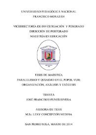 Paralelismo y quiasmo en el Popol Vuh: organización, análisis y exégesis / José Francisco Funes Rivera | Biblioteca Virtual Miguel de Cervantes