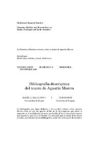 Bibliografía descriptiva del teatro de Agustín Moreto / María Luisa Lobato y Ceri Byrne | Biblioteca Virtual Miguel de Cervantes
