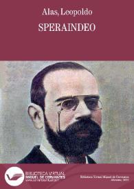 Speraindeo / Leopoldo Alas | Biblioteca Virtual Miguel de Cervantes