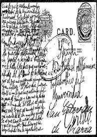 Tarjeta  postal de [Francisco de las] Barras a Rafael Altamira. [Londres, abril de 1909] | Biblioteca Virtual Miguel de Cervantes