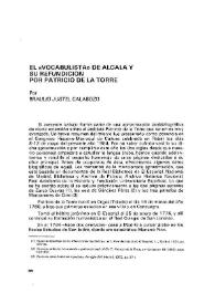 El «Vocabulista» de Alcalá y su refundición por Patricio de la Torre / Braulio Justel Calabozo | Biblioteca Virtual Miguel de Cervantes