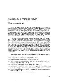Valencia en el pacto de Tudmir / por María Jesús Rubiera Mata | Biblioteca Virtual Miguel de Cervantes