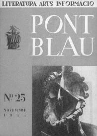 Pont blau : literatura, arts, informació. Any III, núm. 25, novembre del 1954 | Biblioteca Virtual Miguel de Cervantes