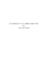 El hidalgo y el amigo del país / Pedro Laín Entralgo | Biblioteca Virtual Miguel de Cervantes