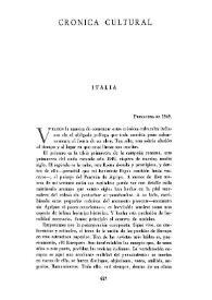 Crónica cultural. Italia / M.ª Consuelo de la Gándara | Biblioteca Virtual Miguel de Cervantes