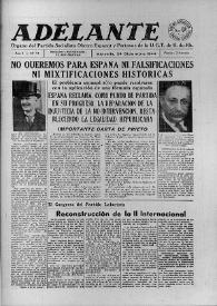 Adelante : Órgano del Partido Socialista Obrero Español de B.-du-Rh. (Marsella). Año I, núm. 11, 24 de diciembre de 1944 | Biblioteca Virtual Miguel de Cervantes