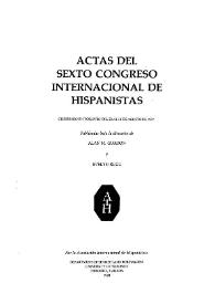 Más información sobre Actas del Sexto Congreso de la Asociación Internacional de Hispanistas celebrado en Toronto del 22 al 26 de agosto de 1977 / publicadas bajo la dirección de Alan M. Gordon y Evelyn Rugg