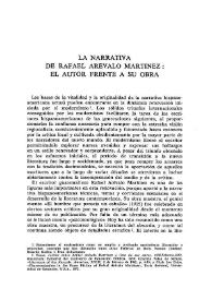 La narrativa de Rafael Arévalo Martínez: el autor frente a su obra / María A. Salgado | Biblioteca Virtual Miguel de Cervantes