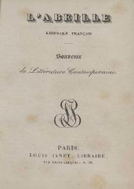 L'abeille. Keepsake français. Souvenir de littérature contemporaine | Biblioteca Virtual Miguel de Cervantes