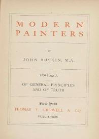 Modern painters. Volume I / by John Ruskin. M. A. | Biblioteca Virtual Miguel de Cervantes