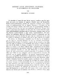 Robert Louis Stevenson: fantasía y conciencia de escritor / por Elisabeth Mulder | Biblioteca Virtual Miguel de Cervantes
