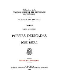 Poesías dedicadas a José Rizal | Biblioteca Virtual Miguel de Cervantes