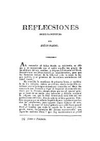 Reflecsiones [sic] sobre la renuncia del señor Pando | Biblioteca Virtual Miguel de Cervantes