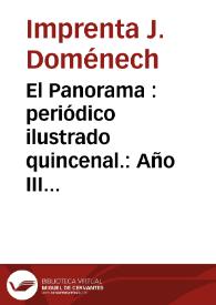 El Panorama : periódico ilustrado quincenal.: Año III Número 4 - 28 febrero 1869 | Biblioteca Virtual Miguel de Cervantes