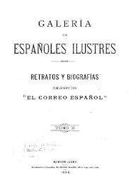 Galería de españoles ilustres : retratos y biografías publicados por "El Correo Español". Tomo 2 | Biblioteca Virtual Miguel de Cervantes