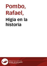 Higia en la historia | Biblioteca Virtual Miguel de Cervantes