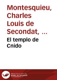 El templo de Cnido | Biblioteca Virtual Miguel de Cervantes