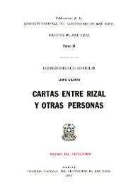 Cartas entre Rizal y otras personas. Libro cuarto / José Rizal | Biblioteca Virtual Miguel de Cervantes