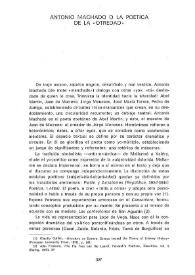 Antonio Machado o la poética de la "otredad" / Antonio Carreño | Biblioteca Virtual Miguel de Cervantes