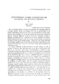 Antropónimos árabes conservados en apellidos del Levante español / Juan Vernet | Biblioteca Virtual Miguel de Cervantes