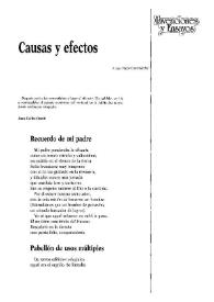 Causas y efectos / José Luis Morante | Biblioteca Virtual Miguel de Cervantes