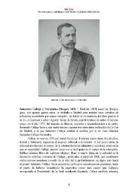 Saturnino Calleja y Fernández (Burgos, 1853 - Madrid, 1915) [Semblanza] / Noelia Izquierdo | Biblioteca Virtual Miguel de Cervantes