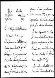 Carta a Rafael Altamira. Sevilla, 18 de abril de 1910 | Biblioteca Virtual Miguel de Cervantes