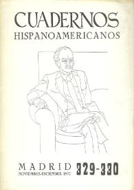 Cuadernos Hispanoamericanos. Núm. 329-330, noviembre-diciembre 1977 | Biblioteca Virtual Miguel de Cervantes