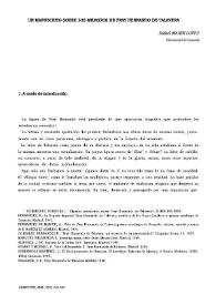 Un manuscrito sobre los milagros de Fray Hernando de Talavera / Rafael Marín López | Biblioteca Virtual Miguel de Cervantes