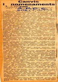 Canvis i nomenaments | Biblioteca Virtual Miguel de Cervantes