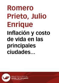 Inflación y costo de vida en las principales ciudades colombianas | Biblioteca Virtual Miguel de Cervantes