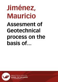 Assesment of Geotechnical process on the basis of sustainability principles | Biblioteca Virtual Miguel de Cervantes