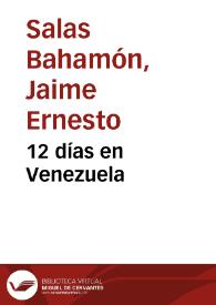 12 días en Venezuela | Biblioteca Virtual Miguel de Cervantes