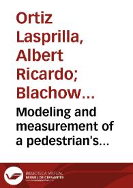 Modeling and measurement of a pedestrian's center-of-mass trajectory | Biblioteca Virtual Miguel de Cervantes